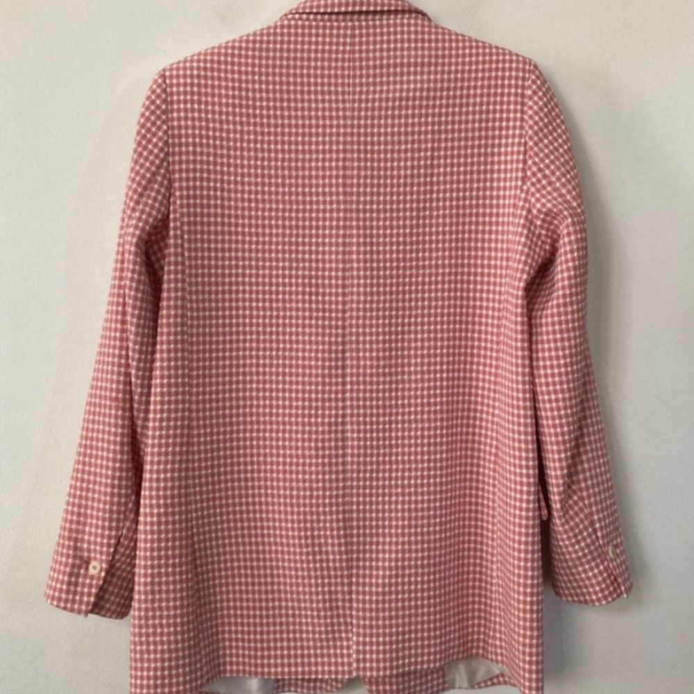 ZARA | Light Casual Gingham Blazer - Picture 3 of 9